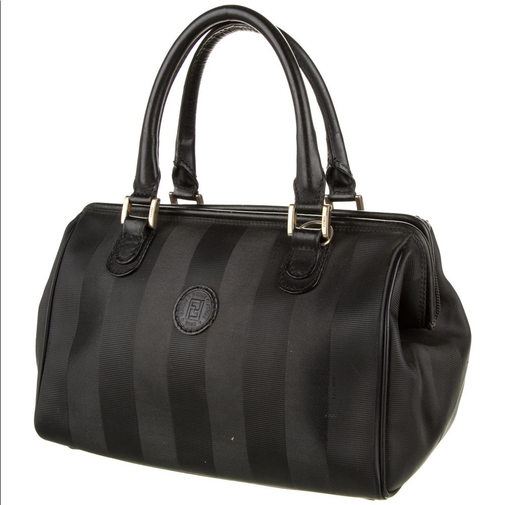 Fendi Vintage Pequin Mini Boston Bag - Picture 3 of 6